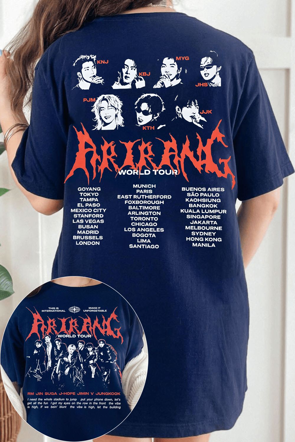 BTS Arirang World Tour Two-Sided Tee
