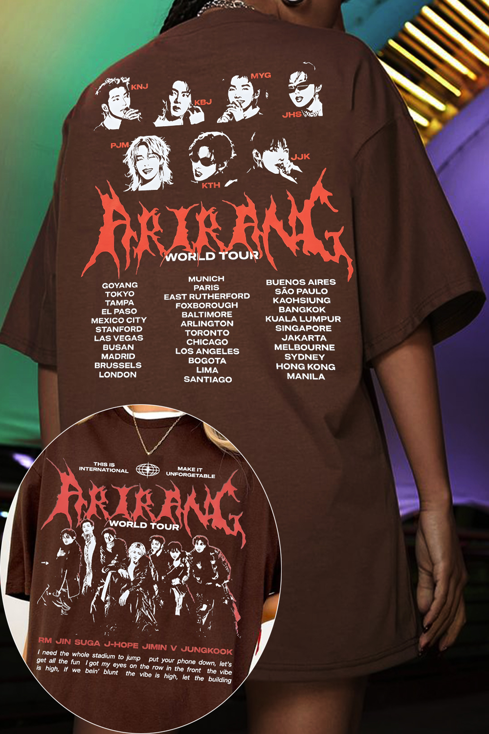 BTS Arirang World Tour Two-Sided Tee
