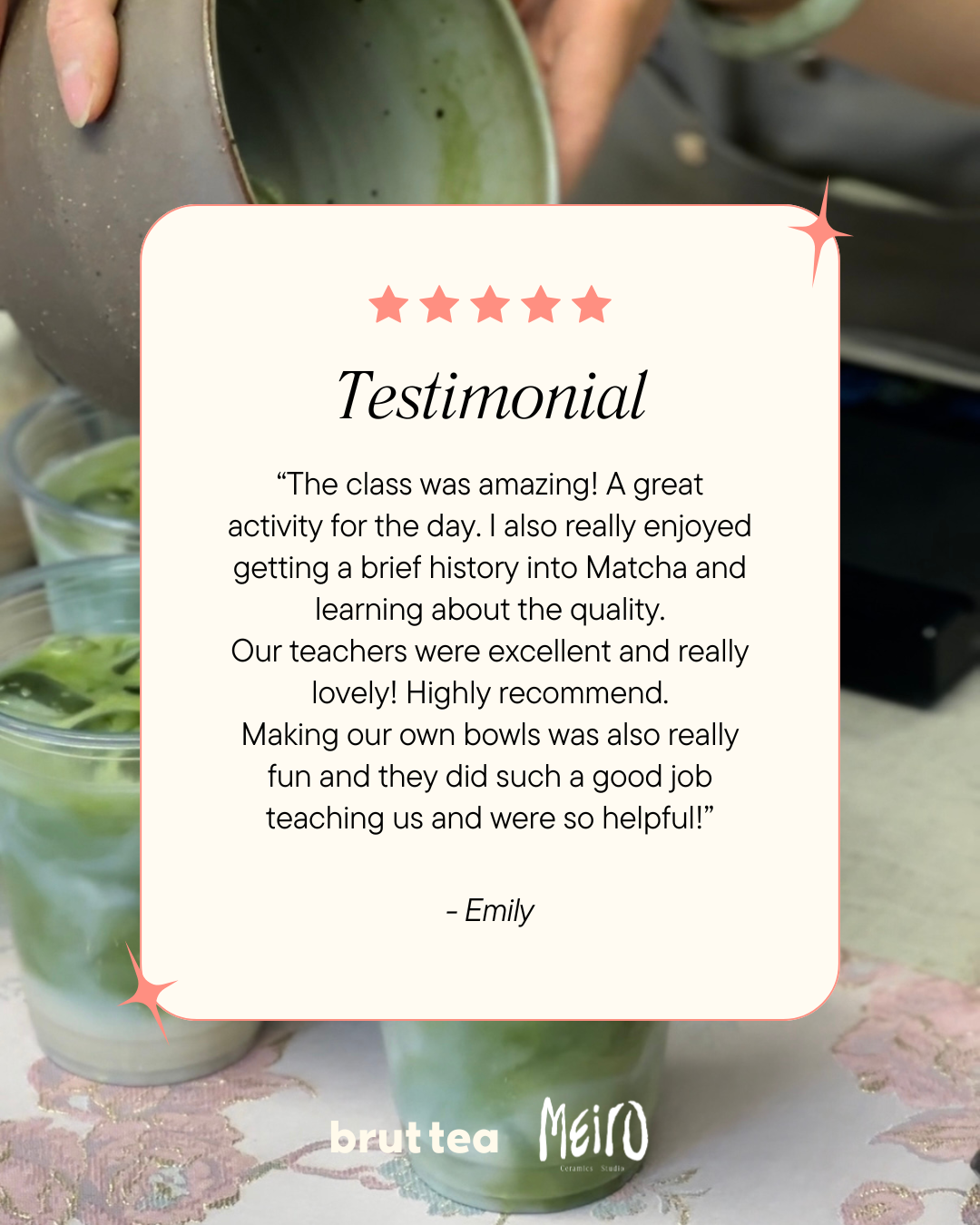 Matcha & Clay Workshop | Matcha Tasting & Matcha Bowl Pottery