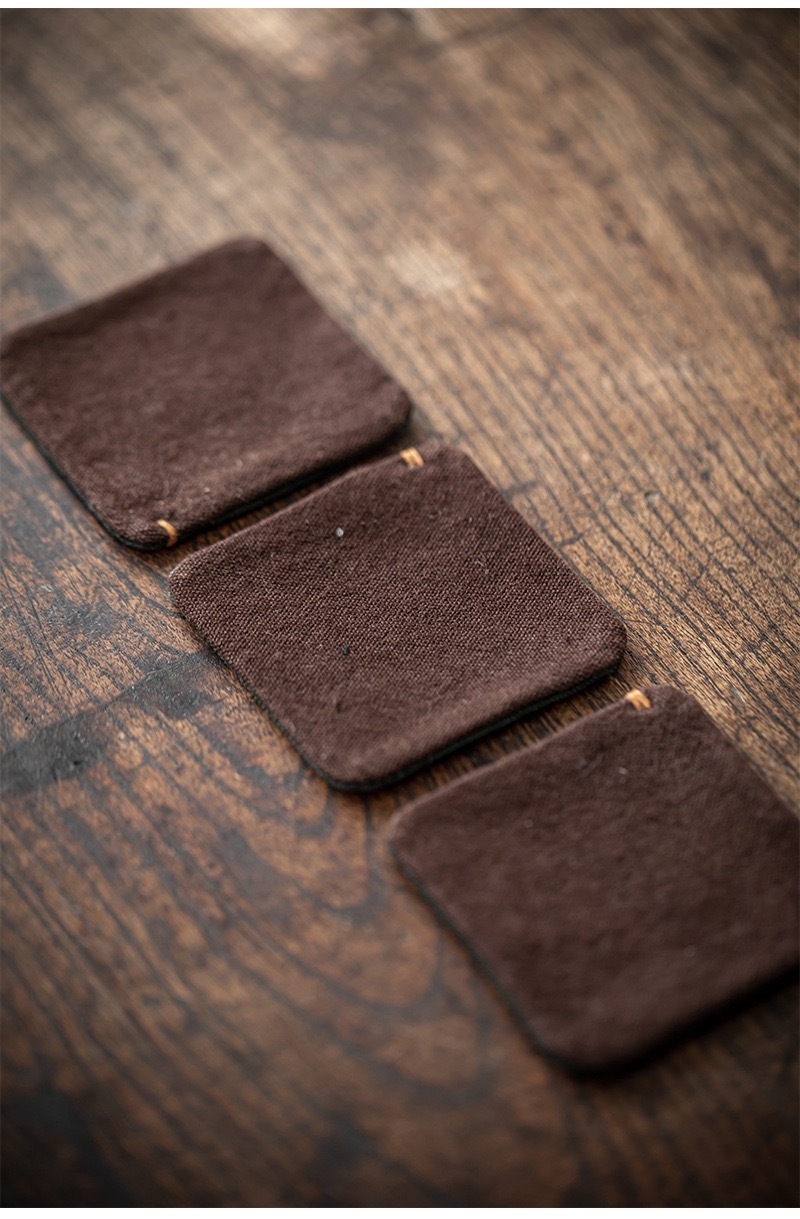 Handcrafted Square Coaster for Tea 7cm x 7cm, Set of 2