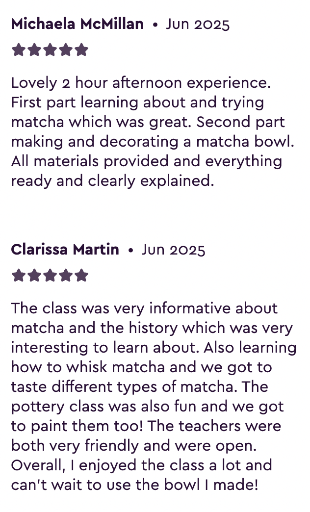 Matcha Workshop in London | Matcha Tasting & Matcha Bowl Pottery