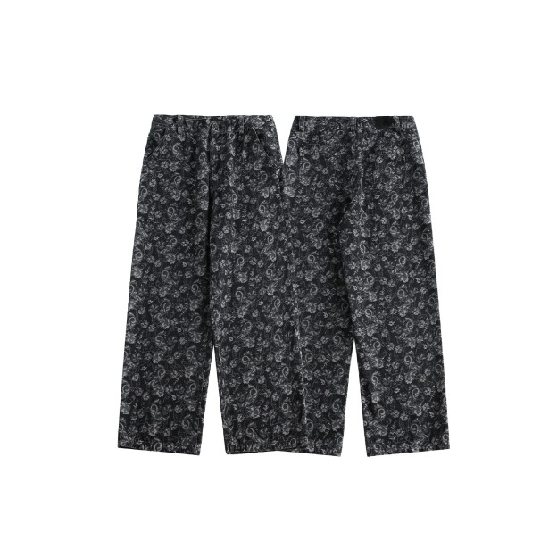 American Vintage Loose Floral Denim Trousers