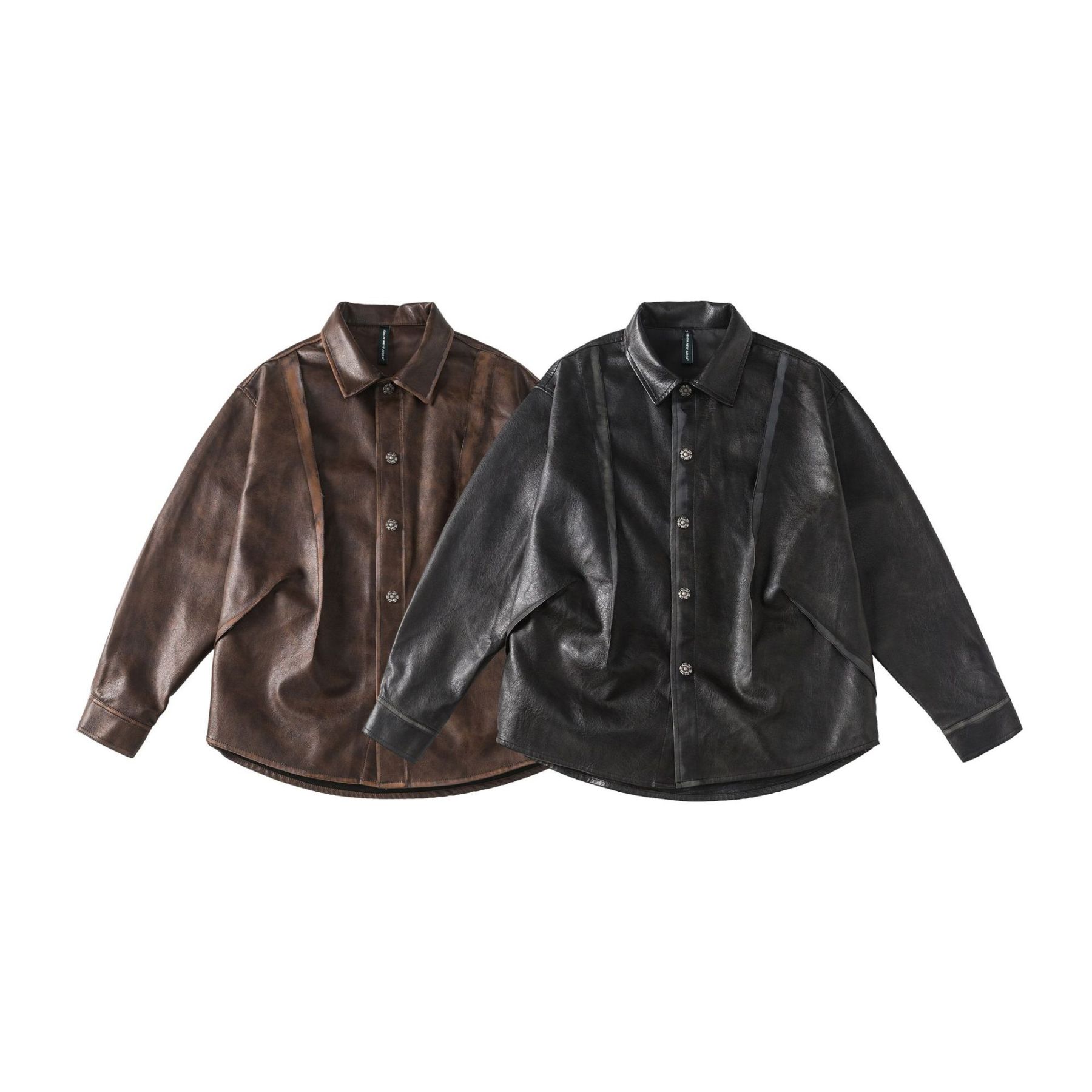 American Vintage Couple's Leather Shirt Coat Jacket