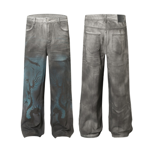 American street-wave jeans pants