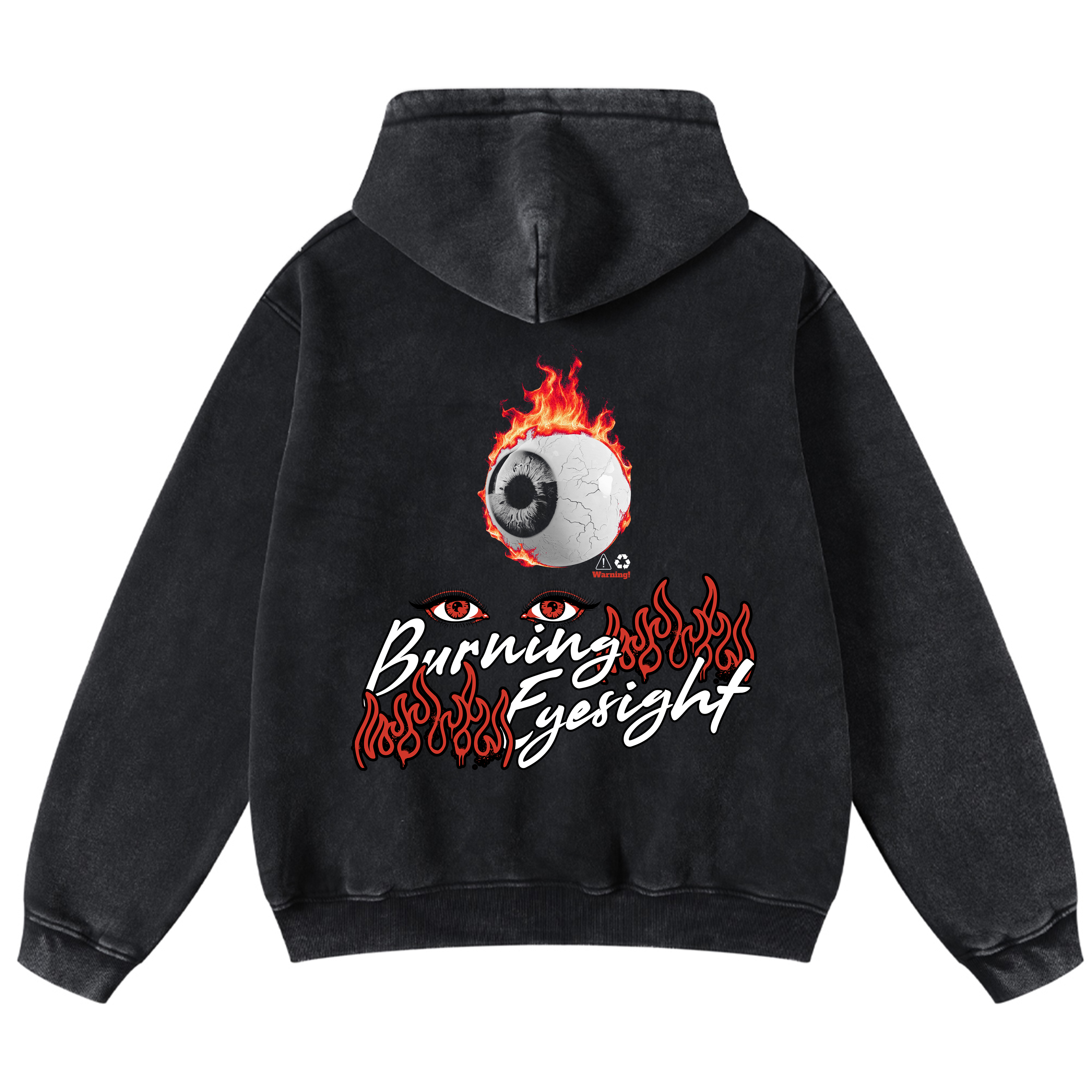 Streetwear Hoodie - Burning Eyesight Design Template