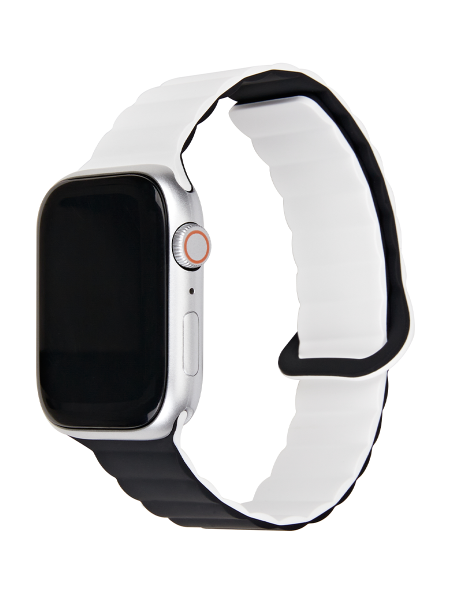 JUST ONE NAME-Apple Watch Band-Magnetic Band-White/Black-Main Image