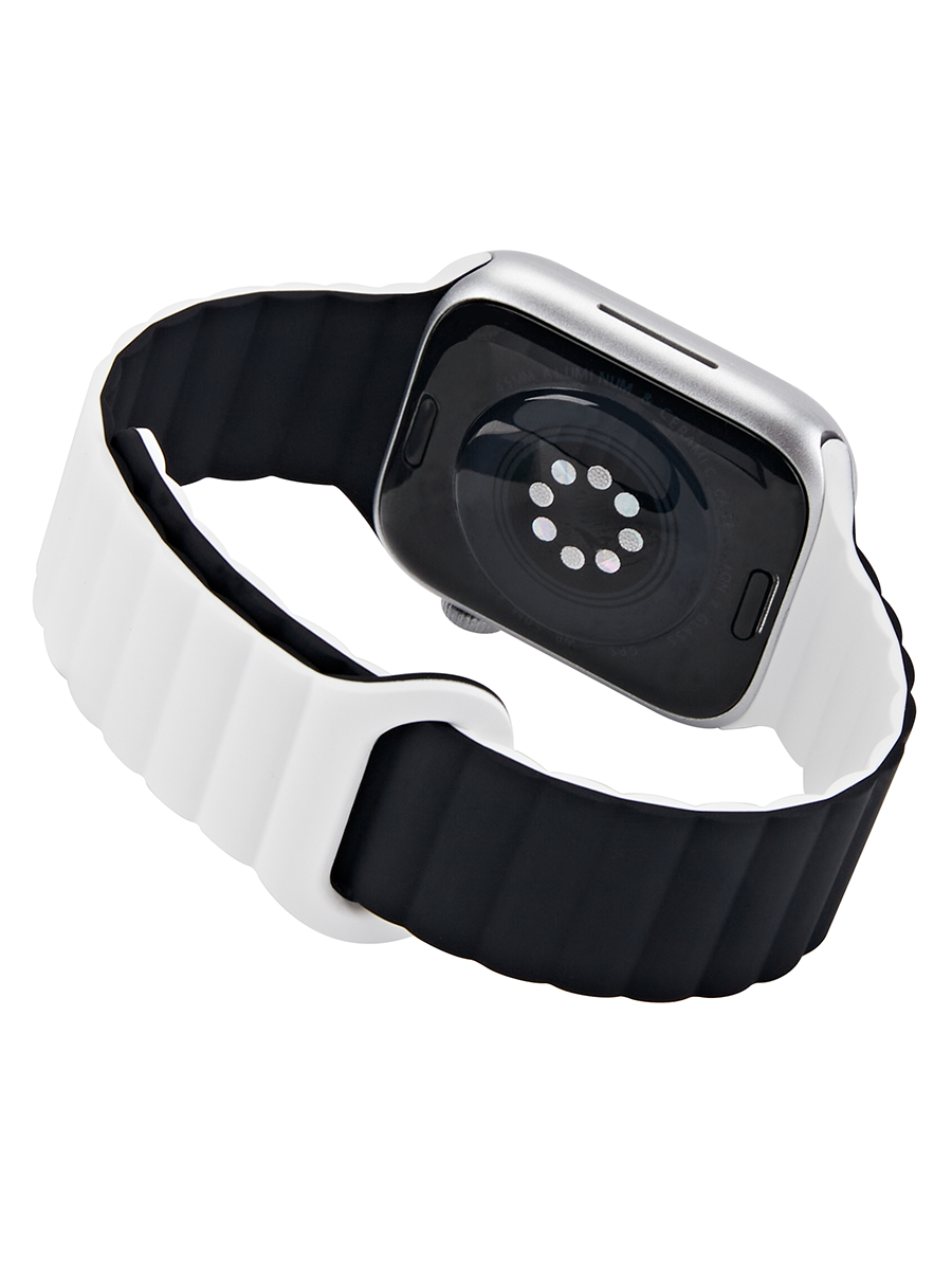 JUST ONE NAME-Apple Watch Band-Magnetic Band-White/Black-Product Side