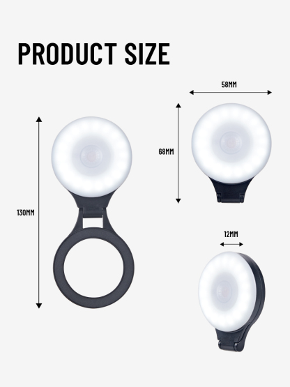 Foldable Selfie Light | Adjustable Phone Holder