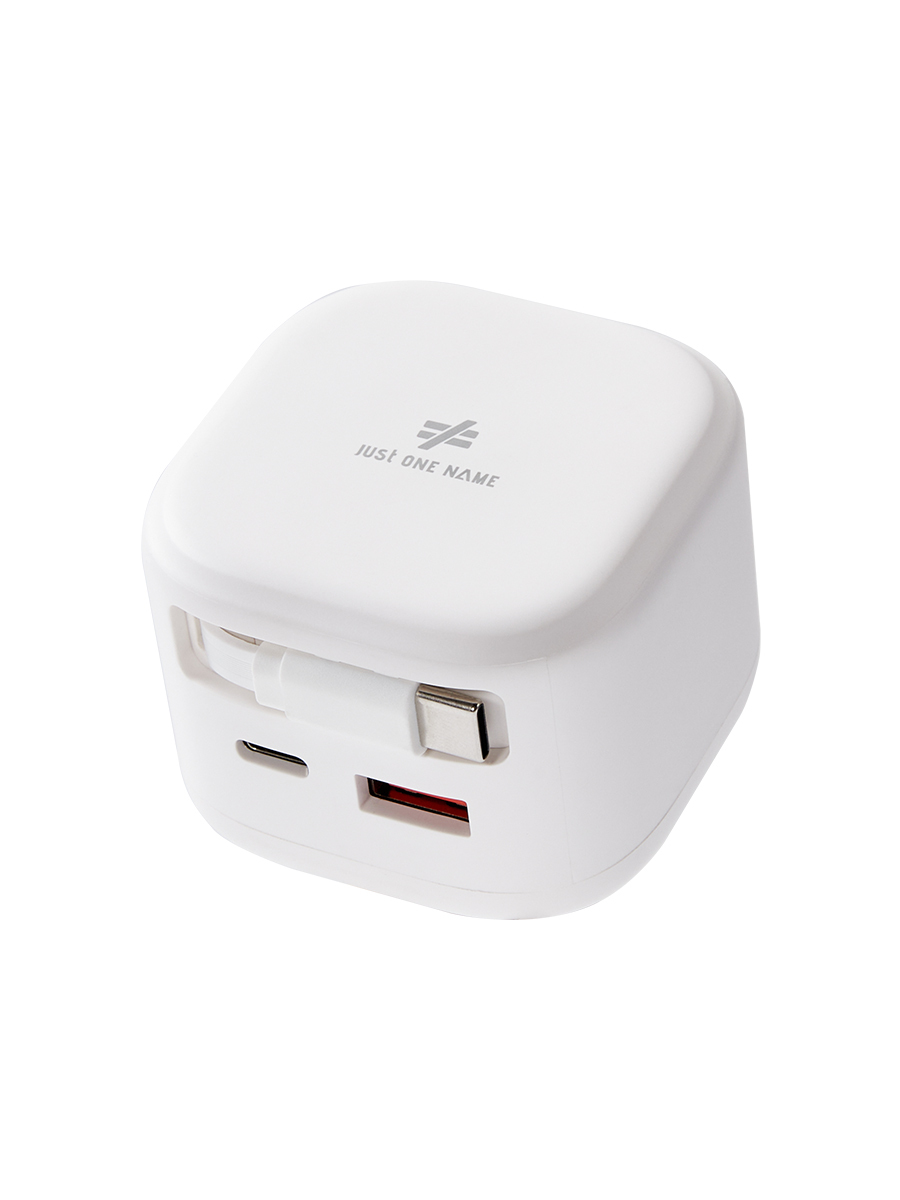 All-in-one Foldable Charger | With a Retractable Cable