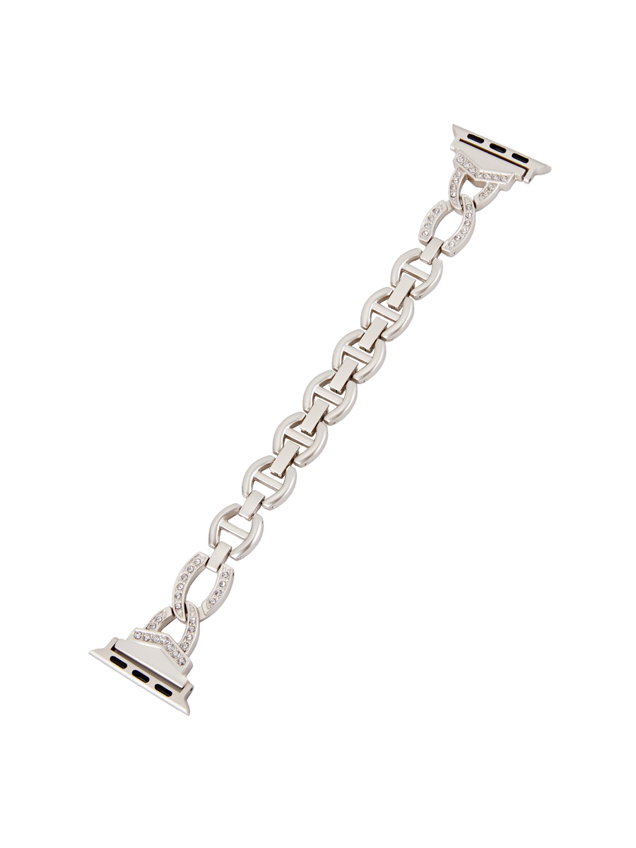 Apple Watch Band-Stainless Steel Metal Strap-Eternity-Silver White