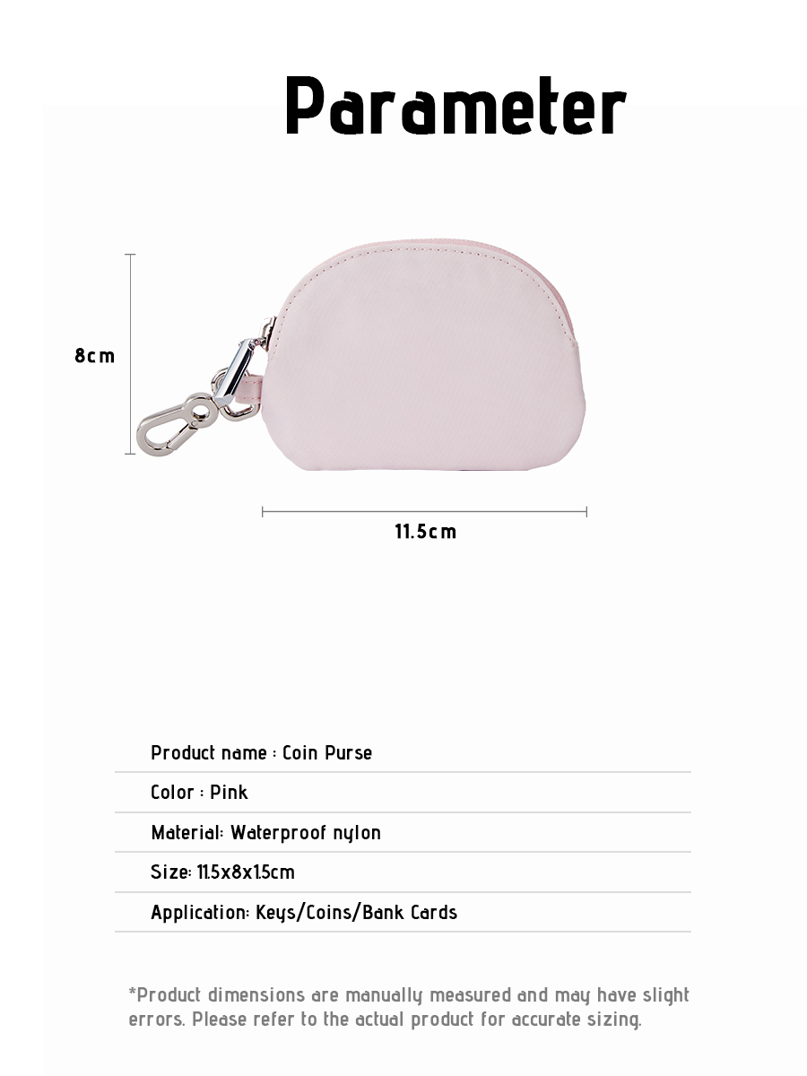 Coin Purse | Half Round | Soft Pink