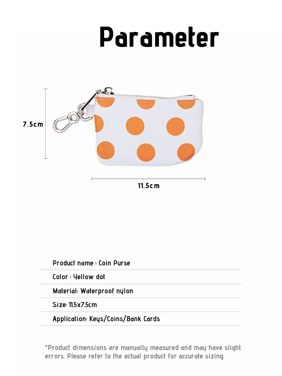 Coin Purse | Orange Dots