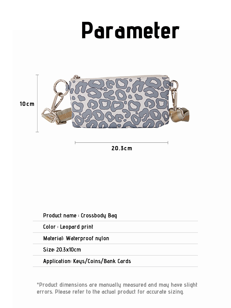 Crossbody Bag | Gray Leopard