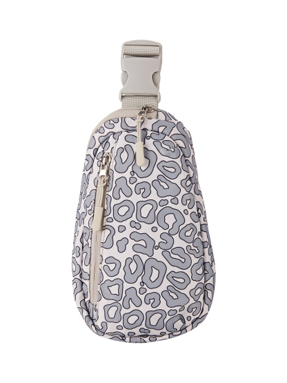 Crossbody Chest Bag | Gray Leopard