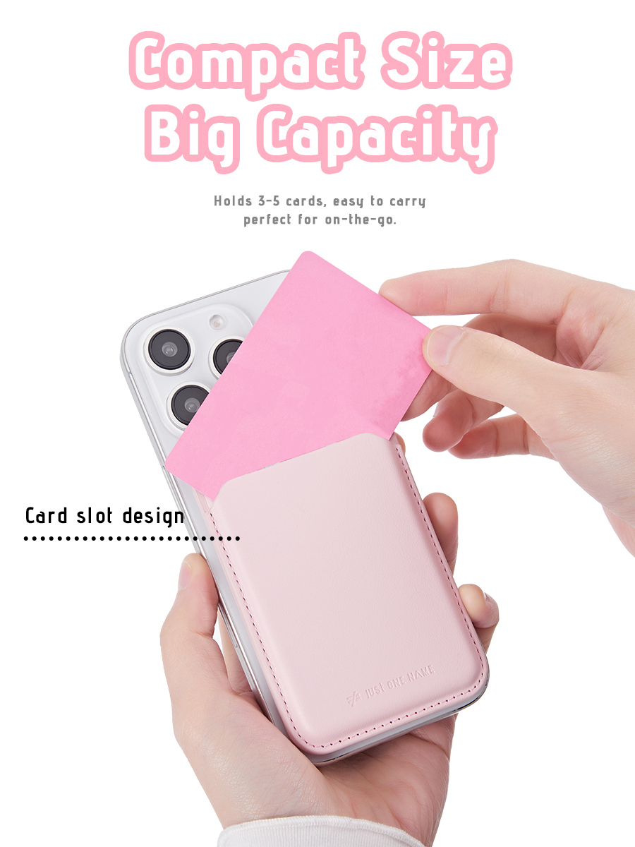 Magnetic Wallet Stand | Adjustable Leather Card Holder