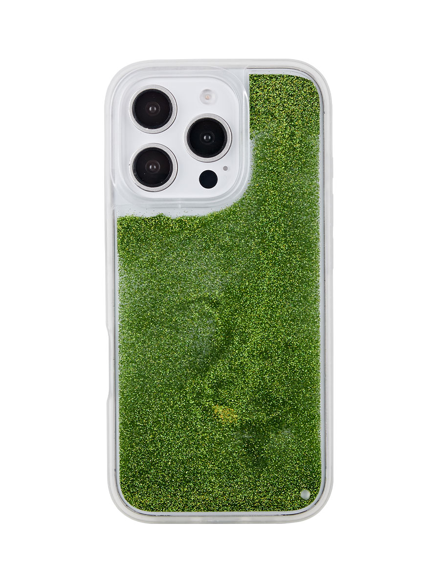 The Sparkle-Liquid Quicksand Phone Case-ForestGreen