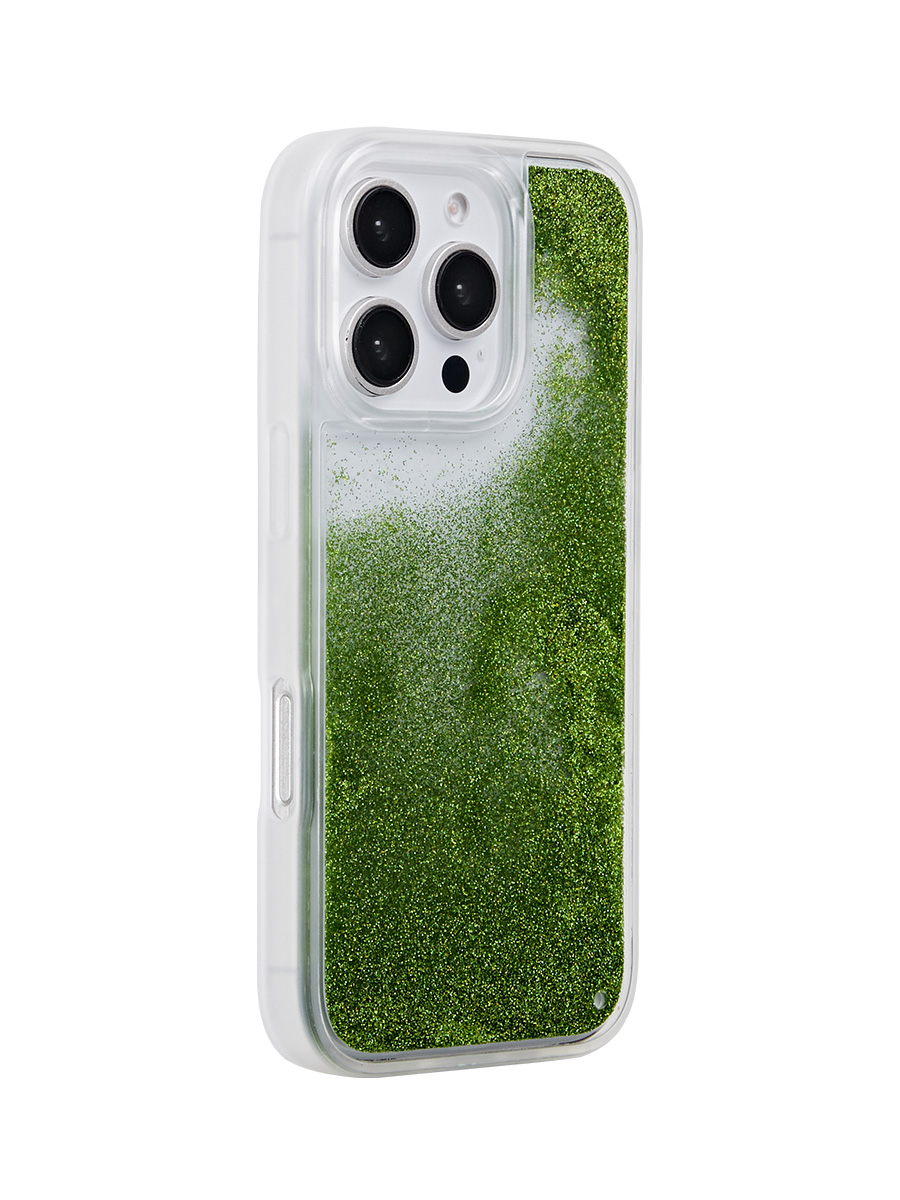 The Sparkle-Liquid Quicksand Phone Case-ForestGreen