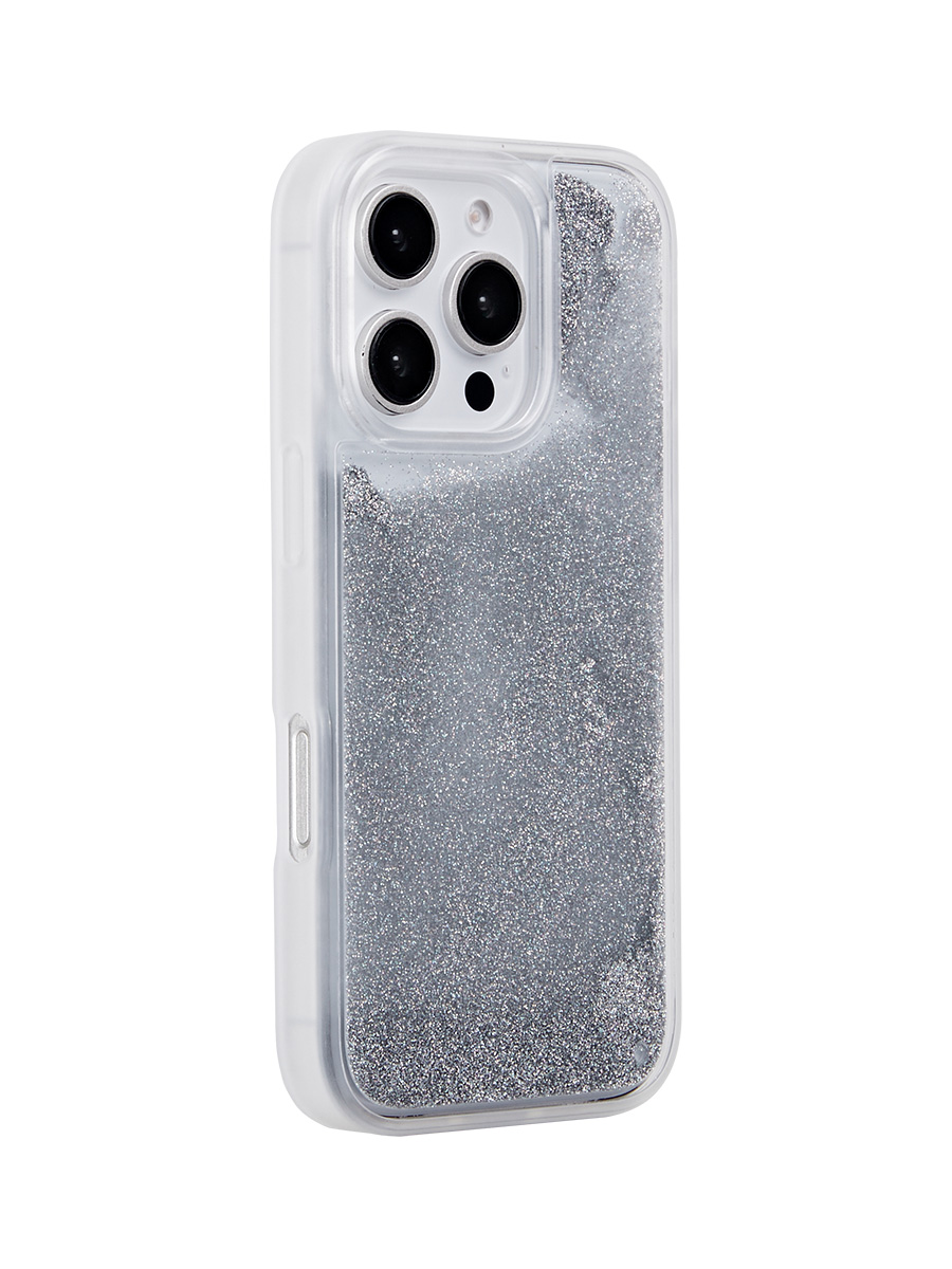 The Sparkle-Liquid Quicksand Phone Case-Silver