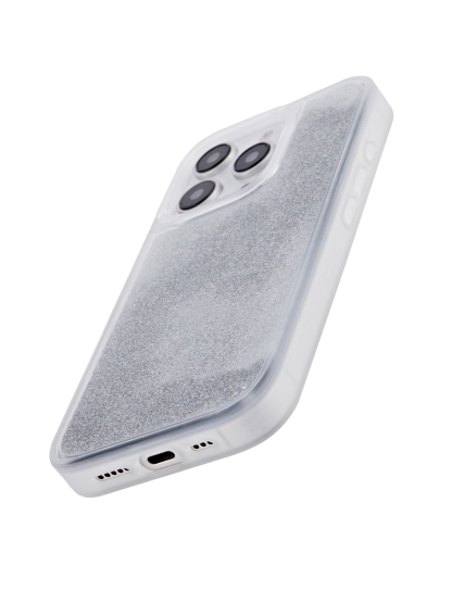 The Sparkle-Liquid Quicksand Phone Case-Silver