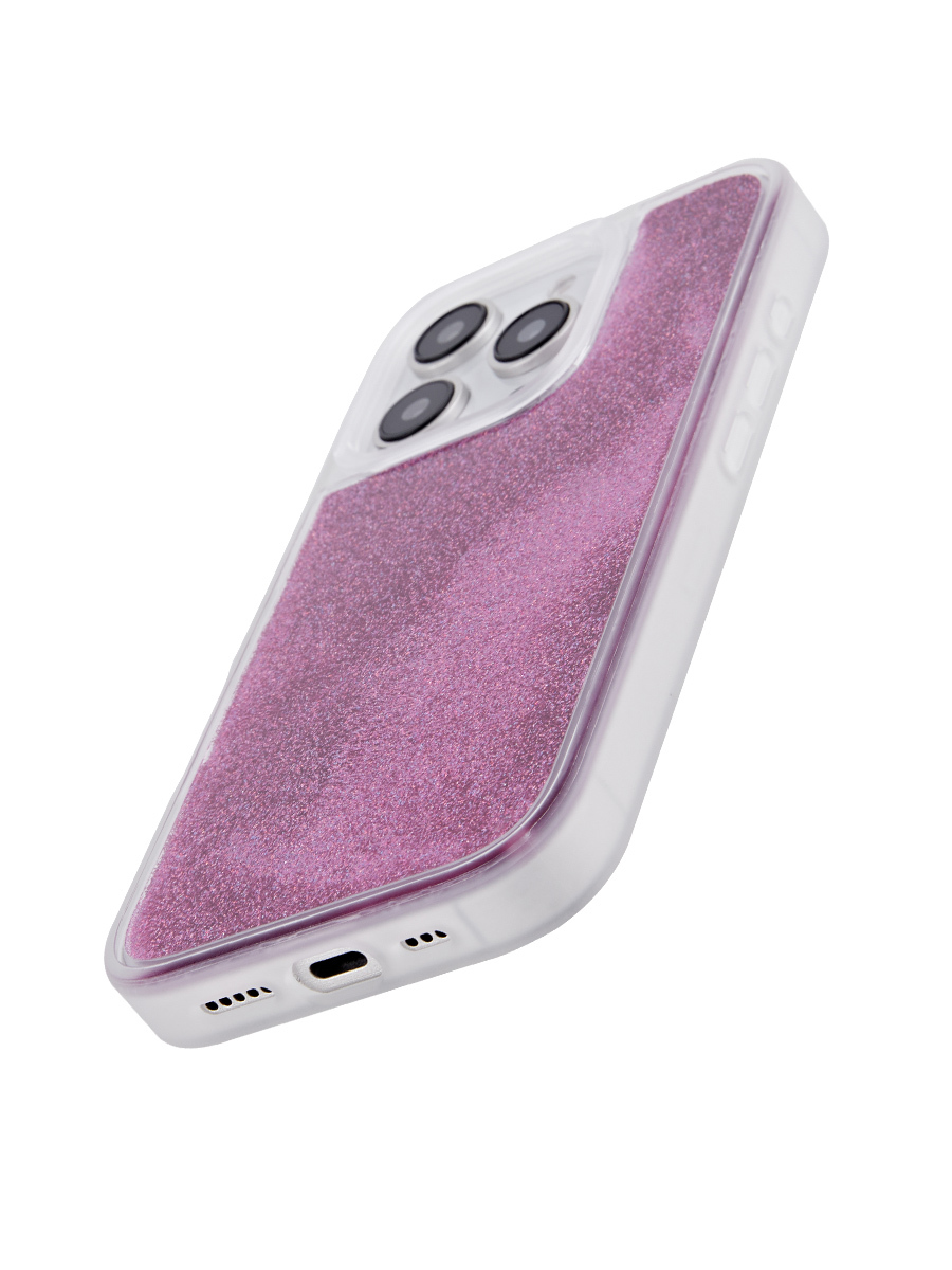 The Sparkle-Liquid Quicksand Phone Case-VioletRed