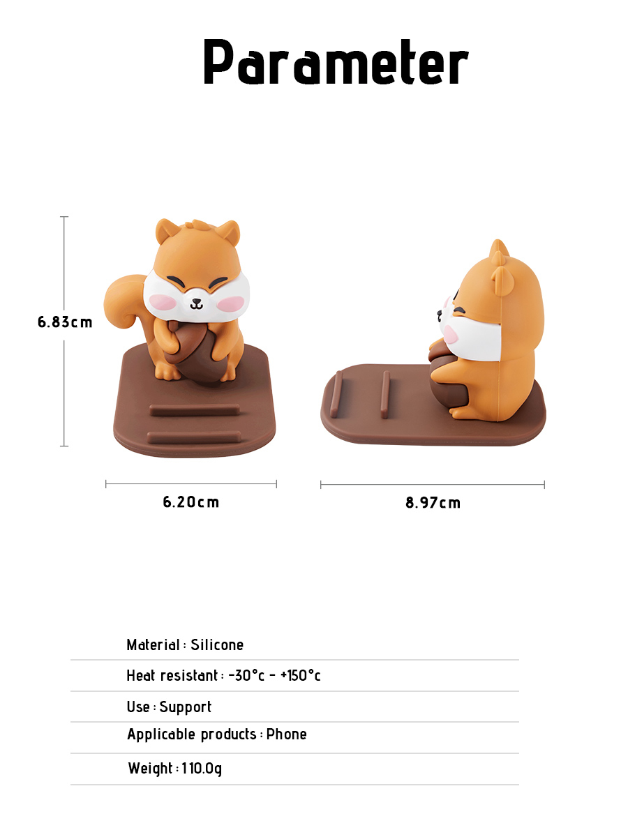 Squirrel | Cute Animal Phone Holder for Desk