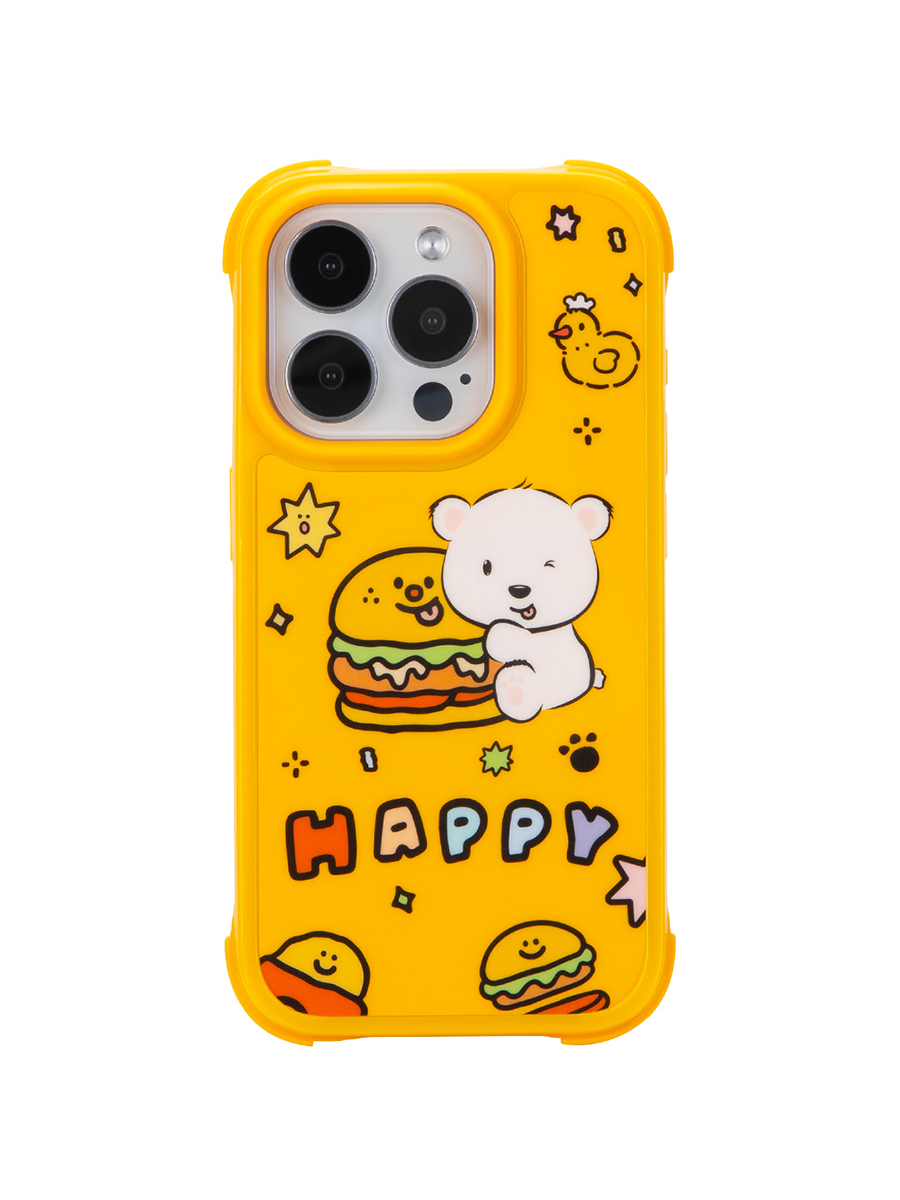 JUST ONE NAME's polar bear design phone case, the product name is Bear&Hamburger.