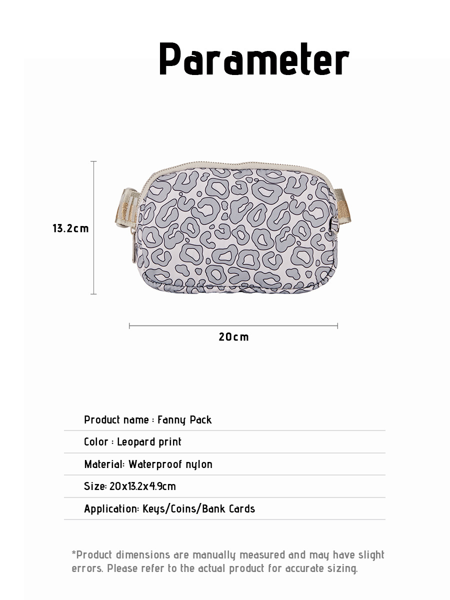 Waist Bag | Gray Leopard