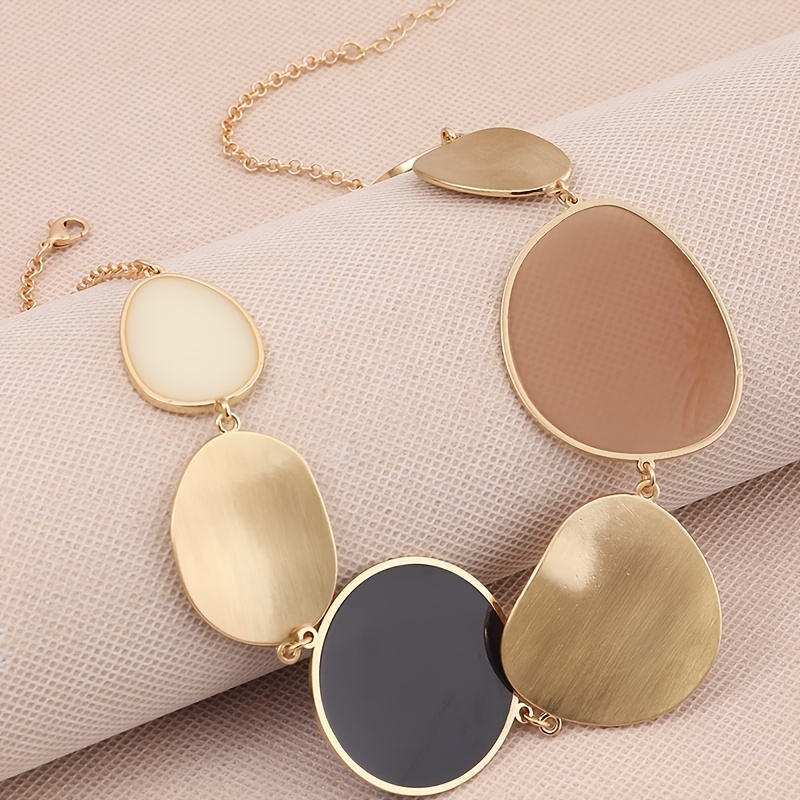 🎁 50% sleva na všechny produkty !🌟 Kreativní náhrdelník s minimalistickým barevným blokováním💖