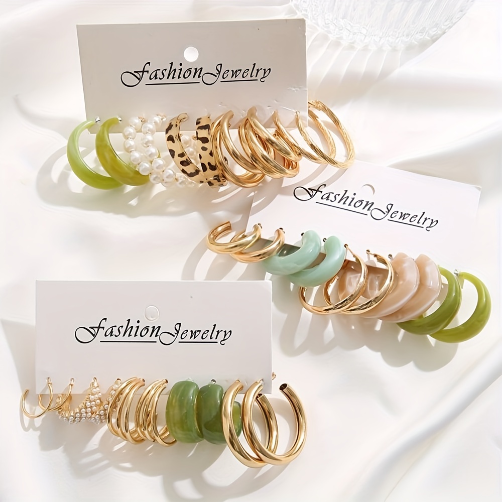 🎁 50% sleva na všechny produkty !✨Kruhové náušnice sada elegantních jednoduchých šperků módy💫
