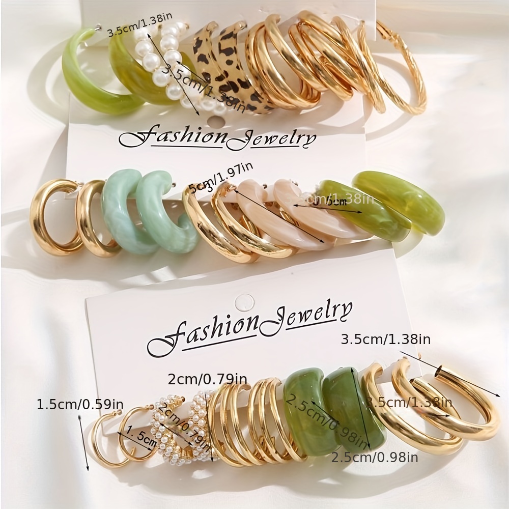 🎁 50% sleva na všechny produkty !✨Kruhové náušnice sada elegantních jednoduchých šperků módy💫