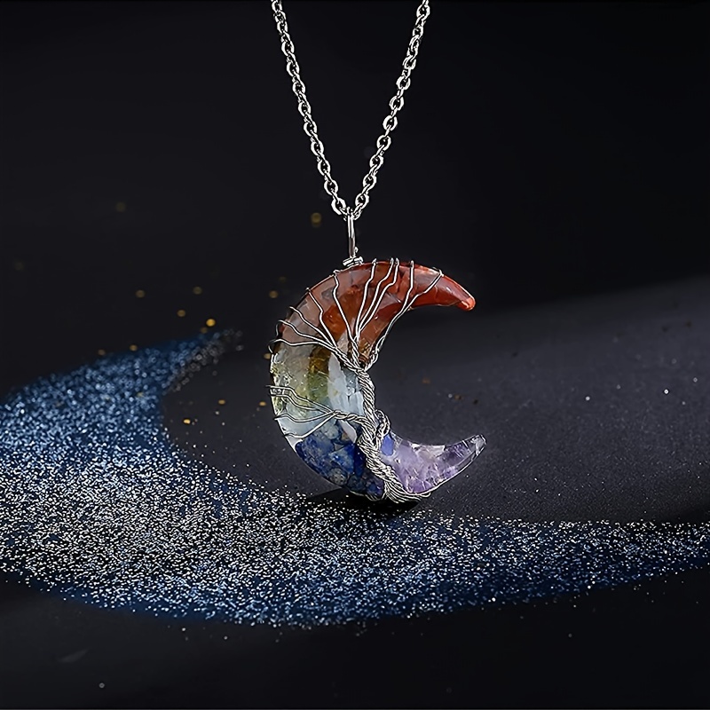 🎁 50% sleva na všechny produkty !🔮💖Náhrdelník křišťálový léčebný čakra