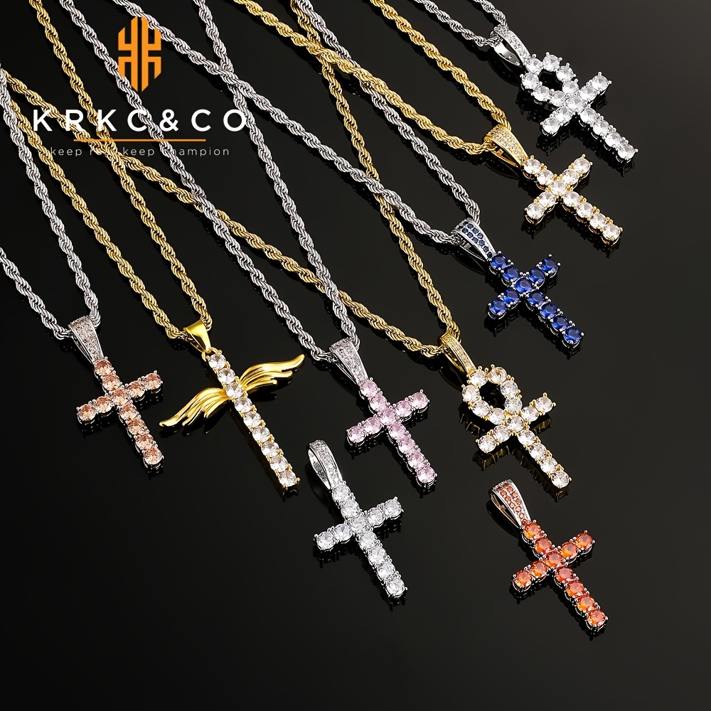 🎁 50% sleva na všechny produkty !🌙Náhrdelník s přívěškem ve 14karátovém zlatě s křížem💫