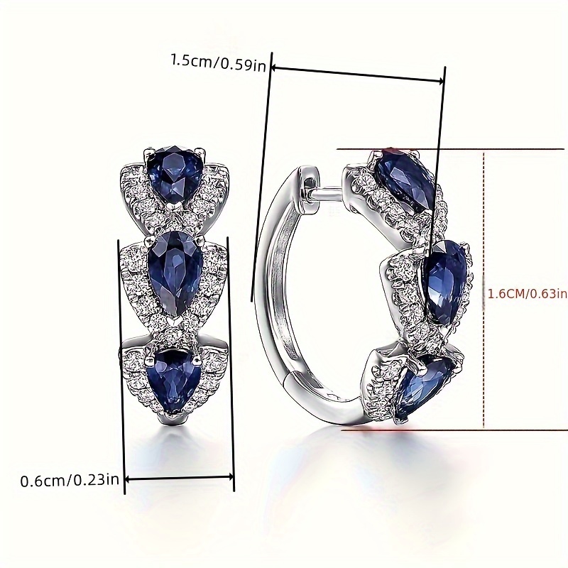 🎁 50% sleva na všechny produkty !💎 Lesklé elegantní jednoduché náušnice z drahokamů ve tvaru kapky vody✨
