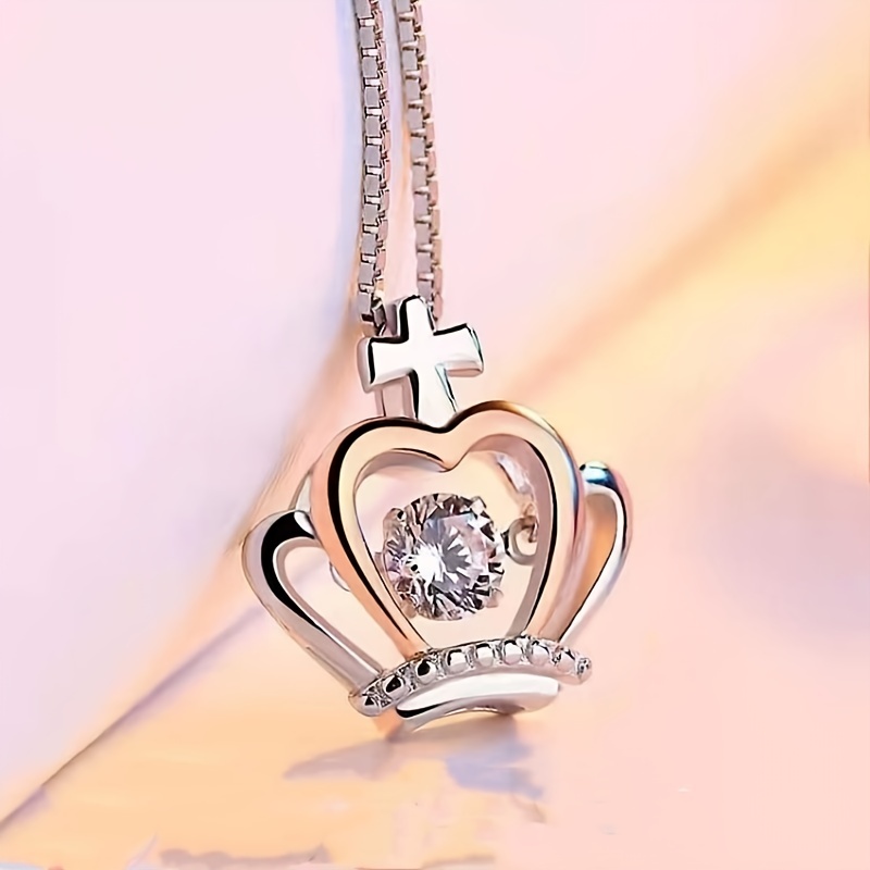 🎁 50% sleva na všechny produkty !👑diamantový náhrdelník s korunou💎