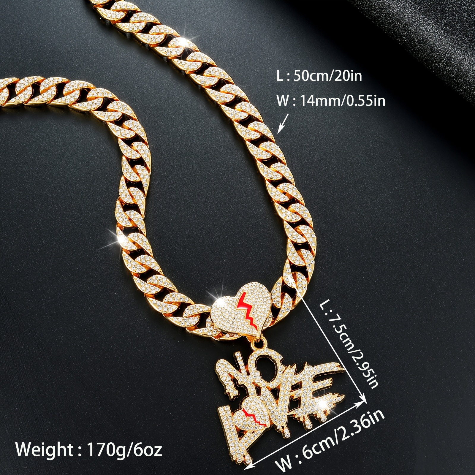 🎁 50% sleva na všechny produkty !💎Pánský přívěsek Love No Love s drahokamu popraskaný🤘