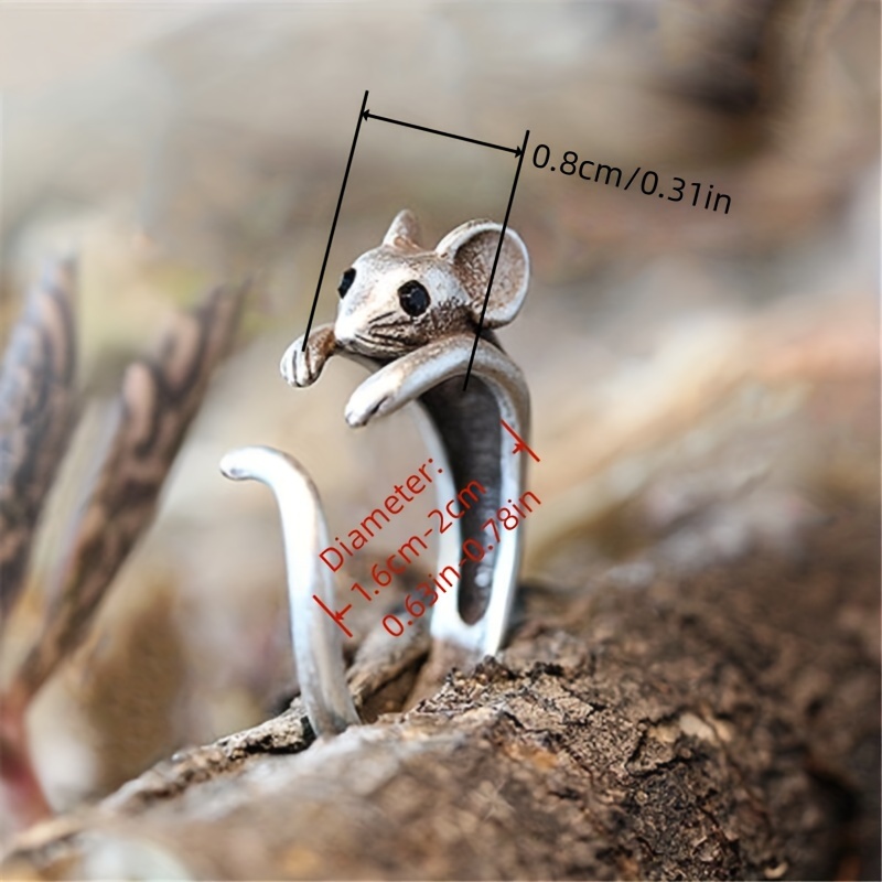 🎁 48% sleva na všechny produkty !🐭 Roztomilý prsten na myš postříbřený 💍