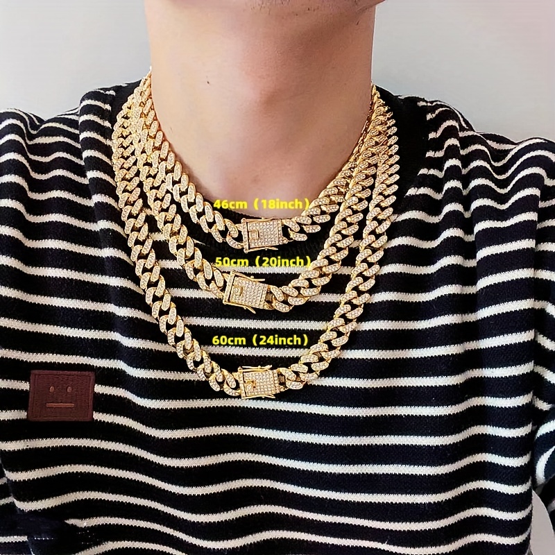 🎤 Hip Hop Geometrický kubánský řetěz 💎