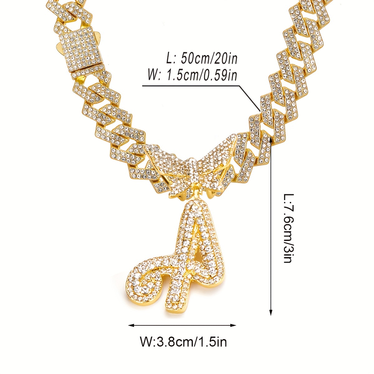 🎁 50% sleva na všechny produkty ! 🦋Dámské šperky Initial Butterfly Pendant Ice Crystal Náhrdelník💎
