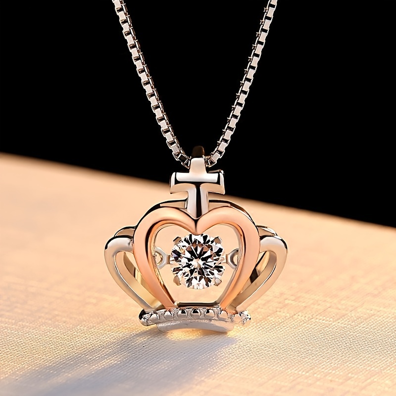🎁 50% sleva na všechny produkty !👑diamantový náhrdelník s korunou💎