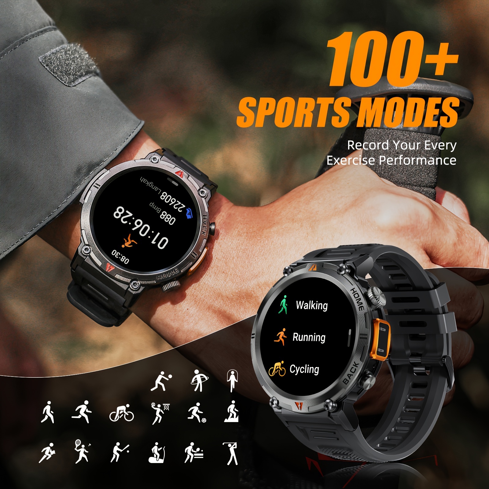 Orologio intelligente sportivo da uomo JELLOO