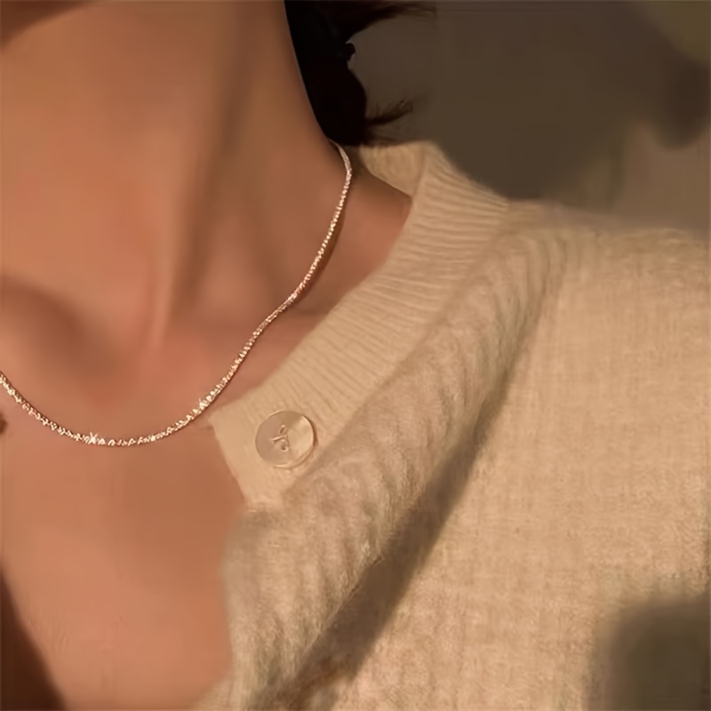 🎁 50% sleva na všechny produkty !💎Jednoduchý designový náhrdelník klíční kosti💖