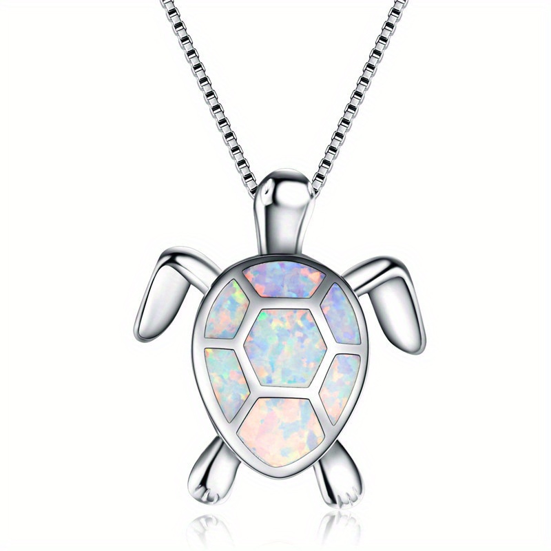 🎁 50% sleva na všechny produkty !Dámský řetízek z velkého želvy Bohemian Fire Opal