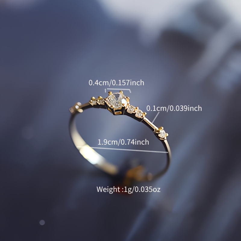 🎁 50% sleva na všechny produkty !💫Prsten ze stříbra 925 Jemný prsten ze 14k zlata se třpytivými diamanty✨