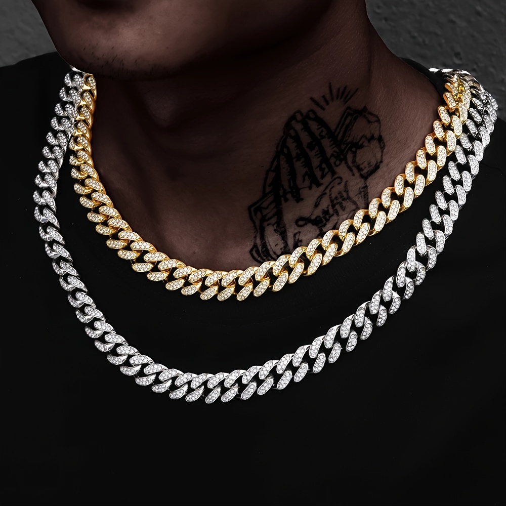 🎤 Hip Hop Geometrický kubánský řetěz 💎