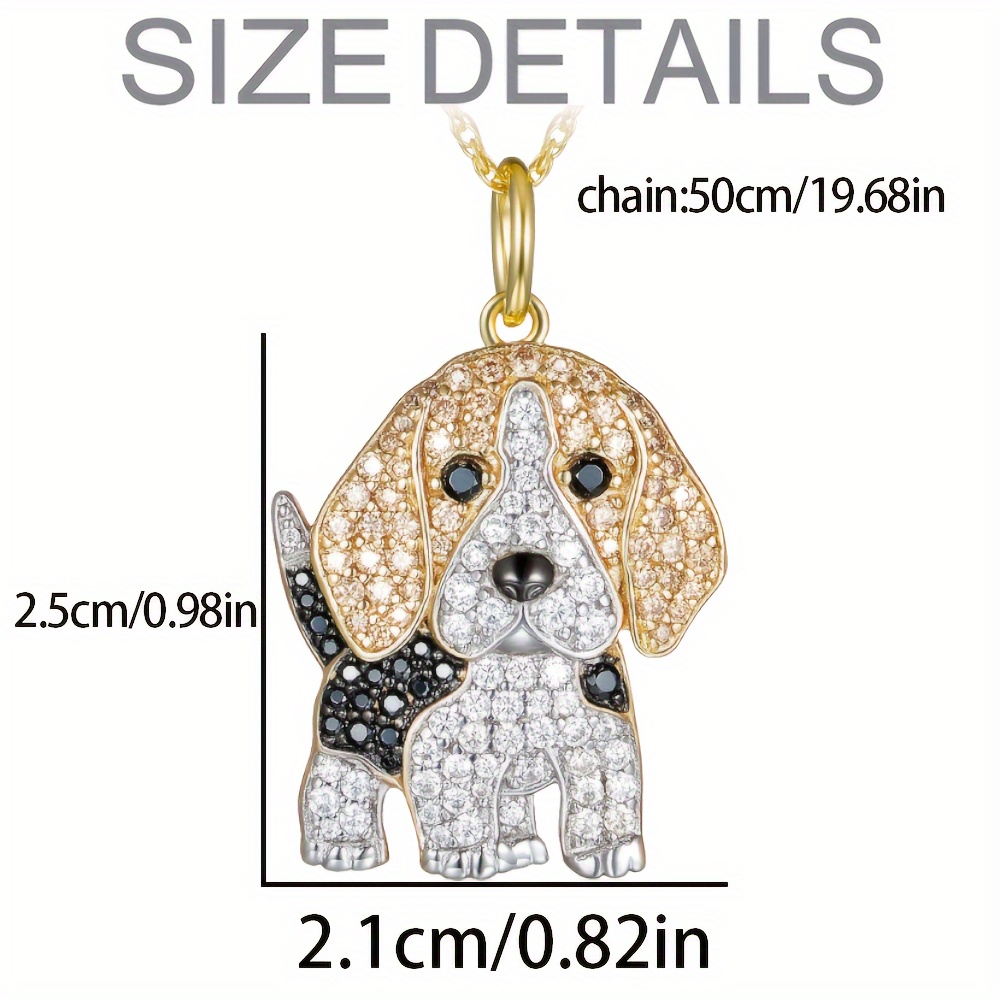 🎁 48% sleva na všechny produkty !🐶 Roztomilý bígl třpytivý náhrdelník s přívěskem pro domácí mazlíčky 🌟