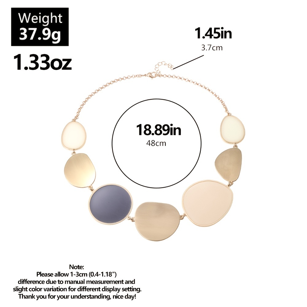 🎁 50% sleva na všechny produkty !🌟 Kreativní náhrdelník s minimalistickým barevným blokováním💖