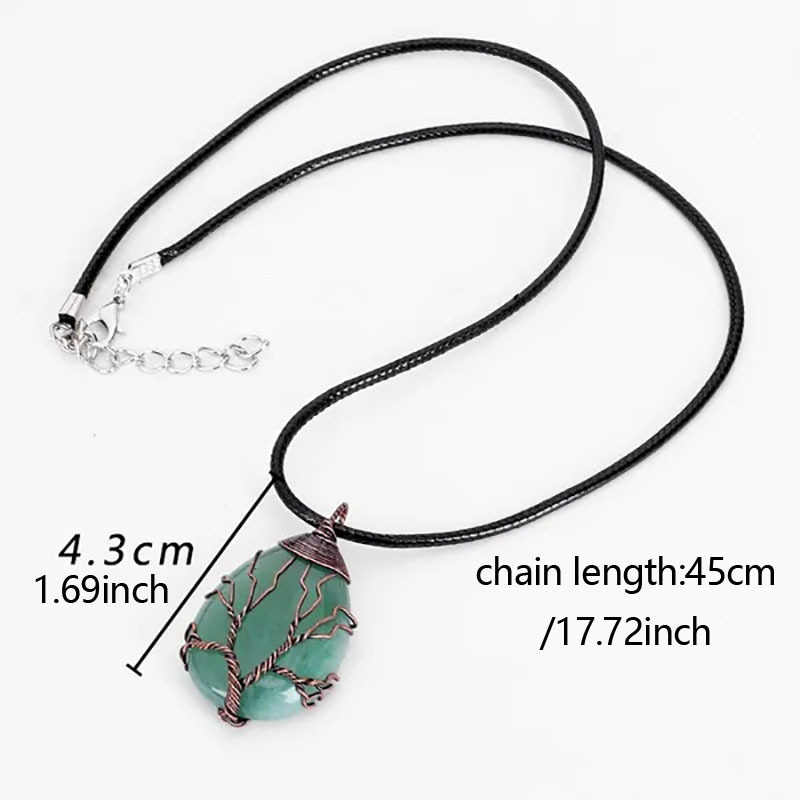 🎁 50% sleva na všechny produkty !🌟Vintage náhrdelník s přívěskem z přírodního kamene s tygřím okem💎