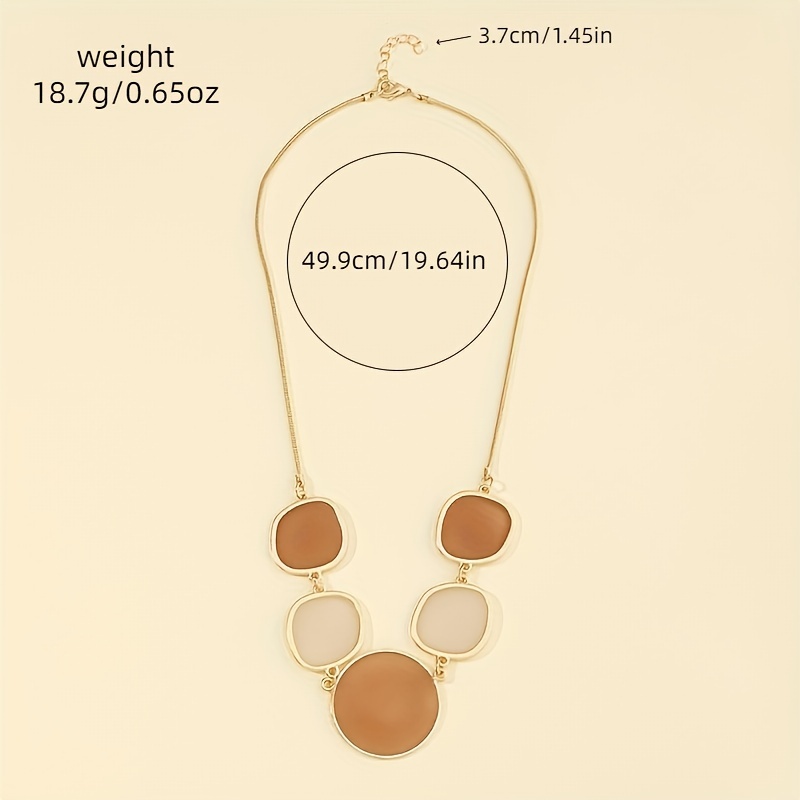 🎁 50% sleva na všechny produkty !🌟 Kreativní náhrdelník s minimalistickým barevným blokováním💖