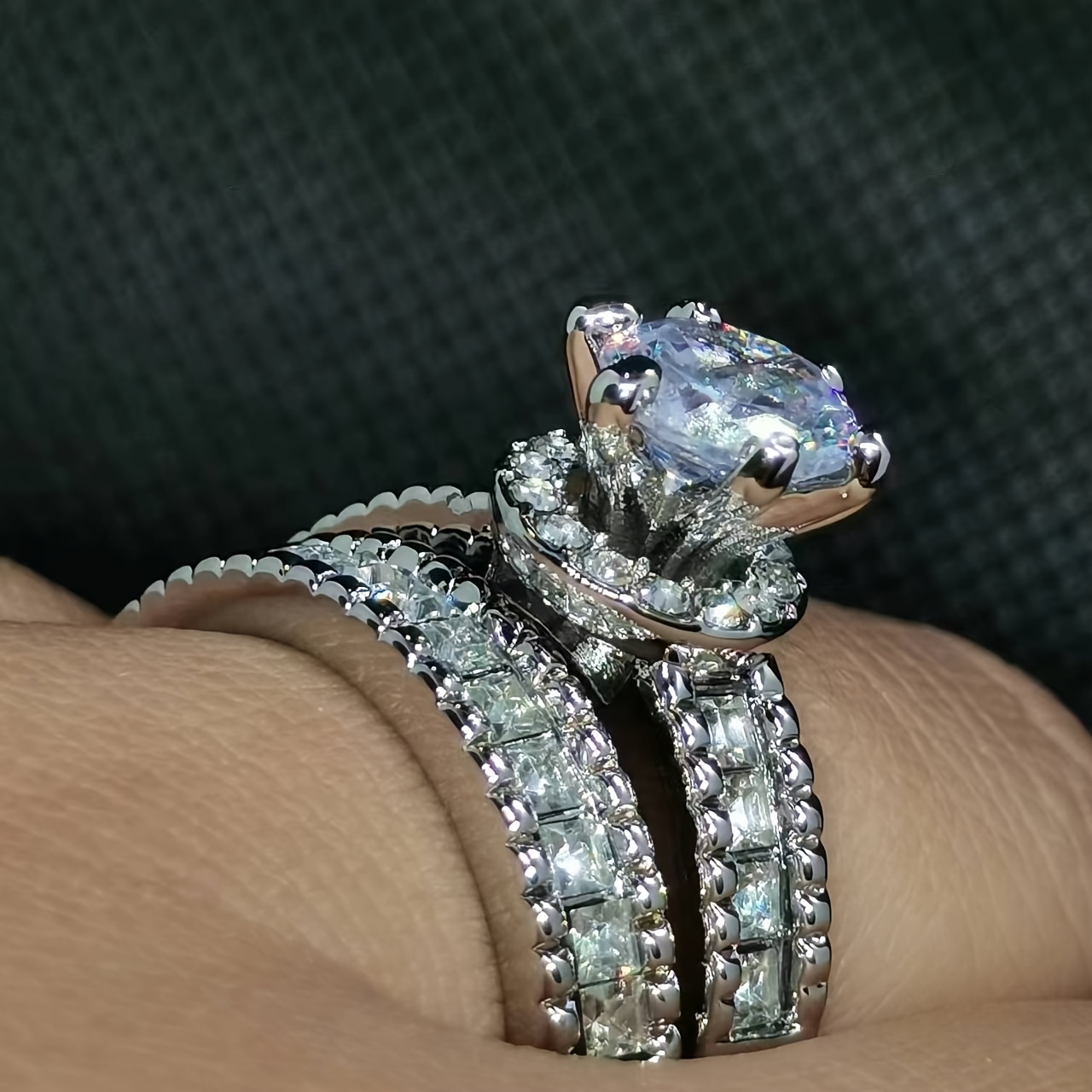 🎁 50% sleva na všechny produkty !💍Nový módní, nádherný a krásný diamantový prsten s princeznovským brusem✨