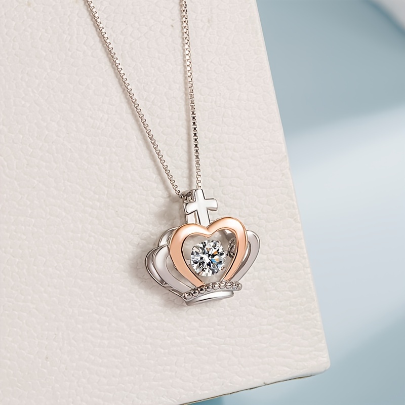 🎁 50% sleva na všechny produkty !👑diamantový náhrdelník s korunou💎
